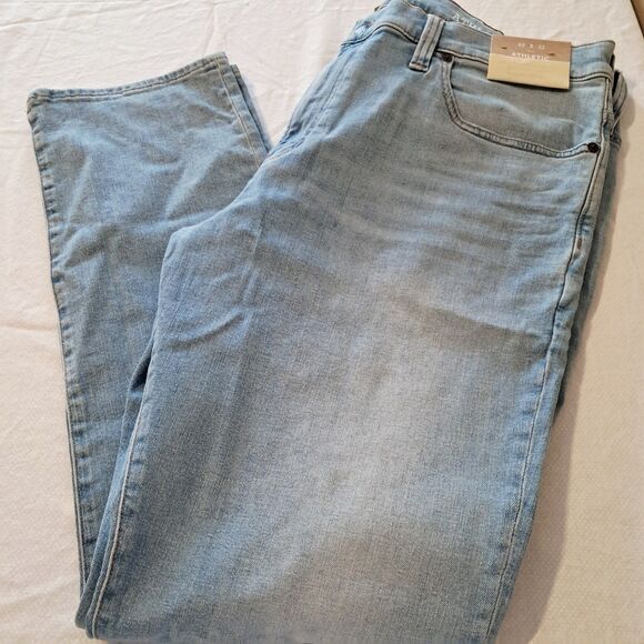 Madewell Jeans Mens 40x32 Athletic Slim Everyday Flex Light Wash Denim - Picture 10 of 16